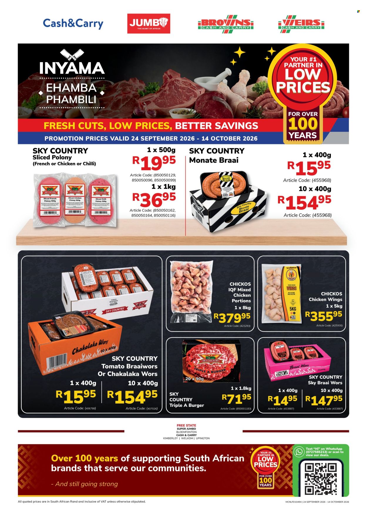 Jumbo Cash & Carry specials - 24/09/2026 - 14/10/2026. Page 1