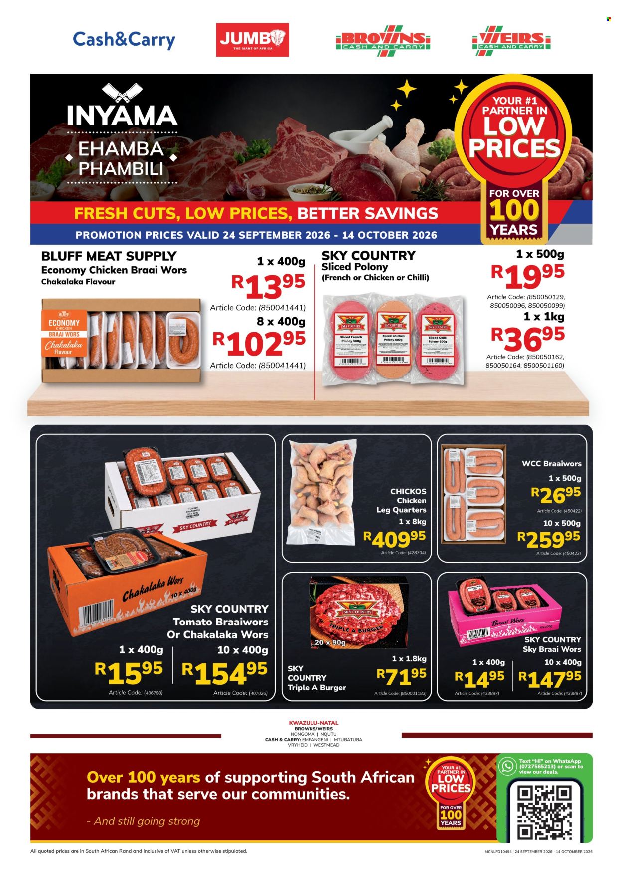 Jumbo Cash & Carry specials - 24/09/2026 - 14/10/2026. Page 1