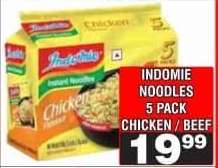 INDOMIE NOODLES 5 PACK CHICKEN / BEEF