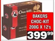 BAKERS CHOC-KIT 200G X 12's