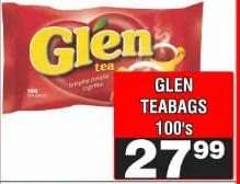 GLEN TEABAGS 100's