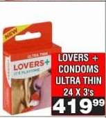 LOVERS + CONDOMS ULTRA THIN