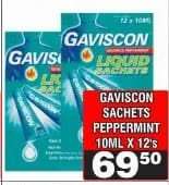 GAVISCON SACHETS PEPPERMINT 10ML X 12's