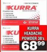 KURRA HEADACHE POWDER 38's