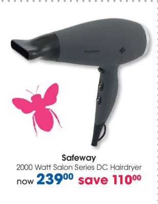 Safeway 2000 Watt Salon Series DC Hairdryer