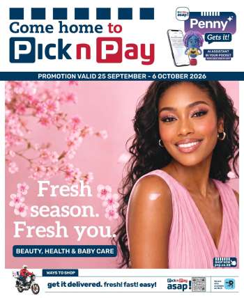 Pick n Pay catalogue  - 25/09/2026 - 06/10/2026.