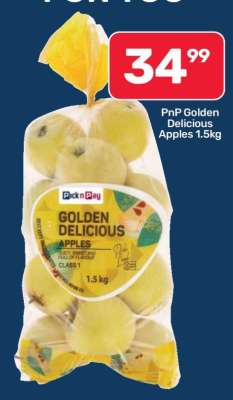 PnP Golden Delicious Apples 1.5kg