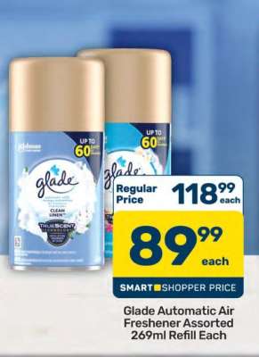 Glade Automatic Air Freshener Assorted 269ml Refill Each