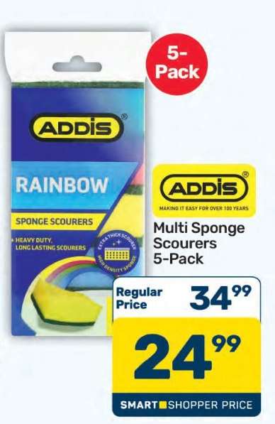 Addis Multi Sponge Scourers 5-Pack