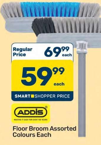 Floor Broom Assorted Colours Each