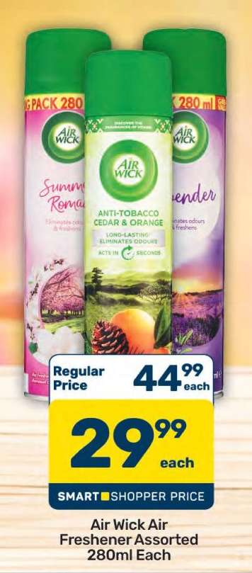 Air Wick Air Freshener Assorted 280ml Each