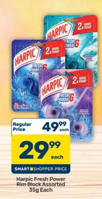 Harpic Fresh Power Rim Block Assorted 35g Each