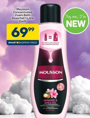 Mousson Concentrated Foam Bath Assorted 1 Litre Each