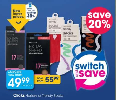Clicks Hosiery or Trendy Socks