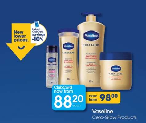 Vaseline Cera-Glow Products