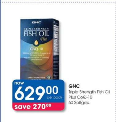 GNC Triple Strength Fish Oil Plus CoQ-10
