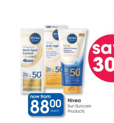 Nivea Sun Suncare Products