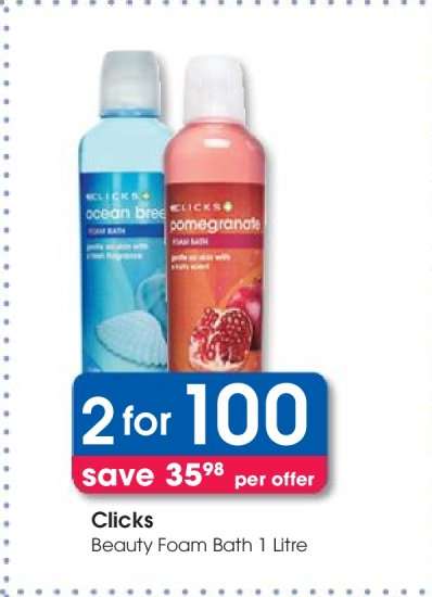 Clicks Beauty Foam Bath 1 Litre