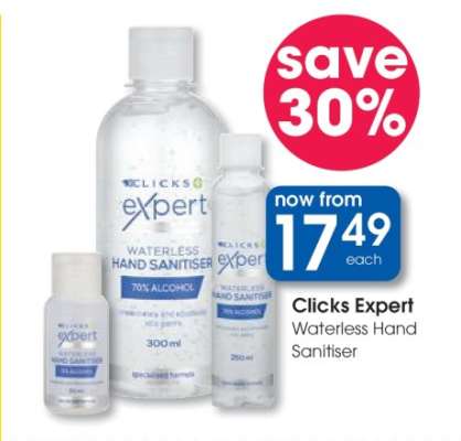 Clicks Expert Waterless Hand Sanitiser