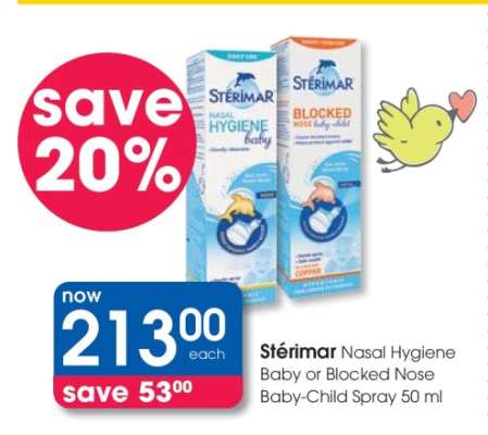 Stérimar Nasal Hygiene Baby or Blocked Nose Baby-Child Spray 50 ml