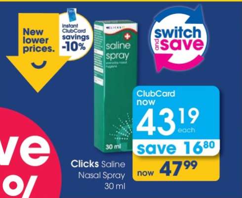 Clicks Saline Nasal Spray 30 ml