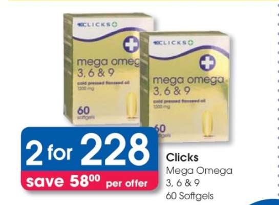 Clicks Mega Omega 3, 6 & 9