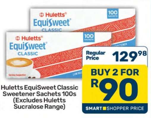Huletts EquiSweet Classic Sweetener Sachets 100s