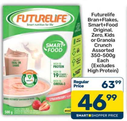 Futurelife Bran+Flakes, Smart+Food Original, Zero, Kids or Granola Crunch Assorted 350-500g Each (Excludes High Protein)