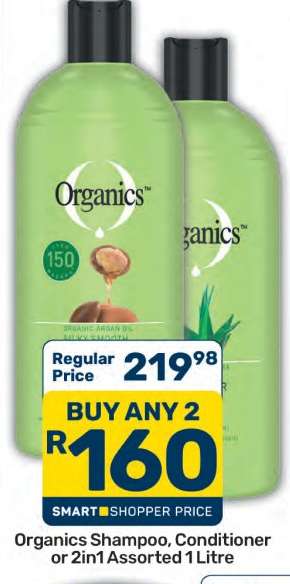 Organics Shampoo, Conditioner or 2in1 Assorted 1 Litre