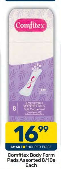 Comfitex Body Form Pads Assorted 8/10s Each