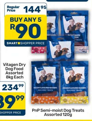 PnP Semi-Moist Dog Treats Assorted 120g