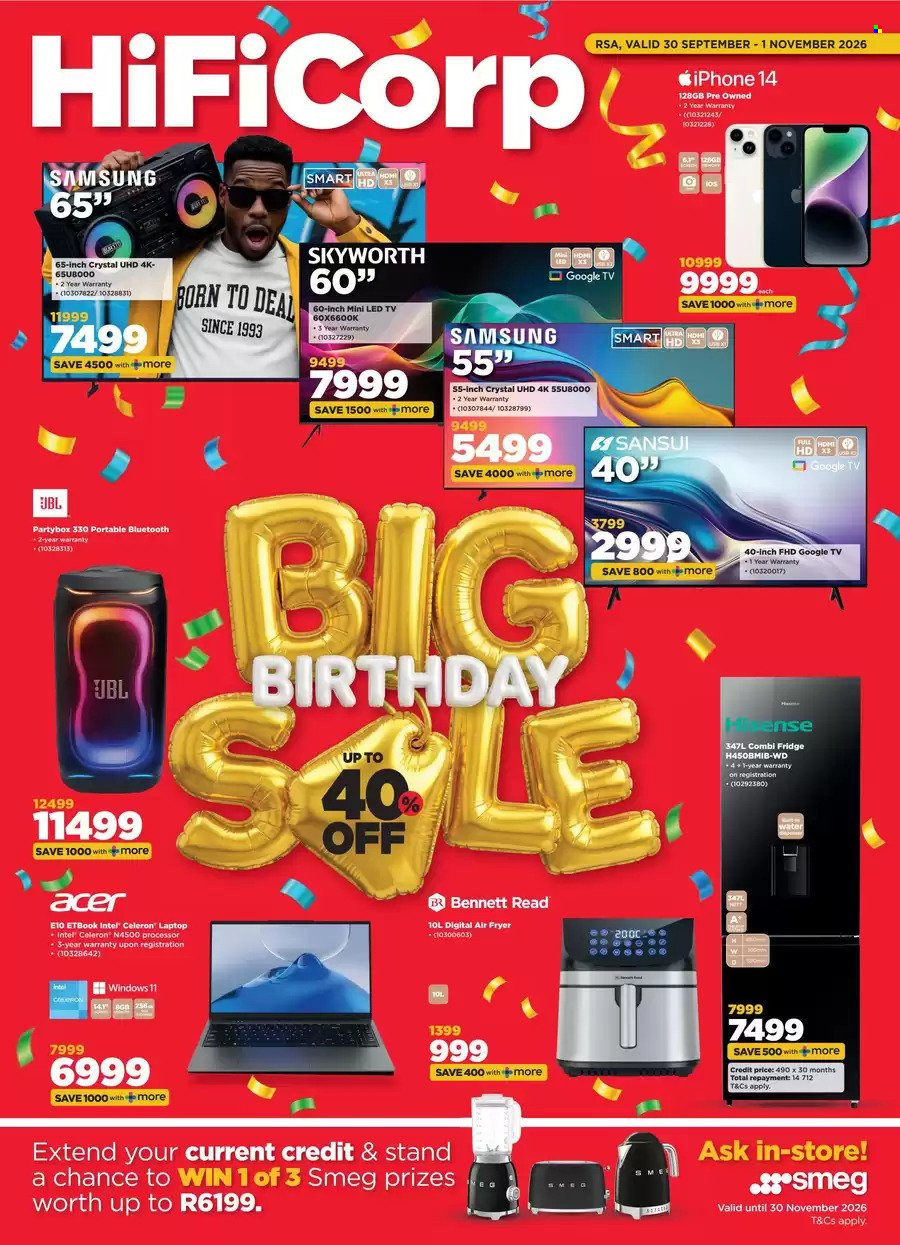 HiFi Corp specials - 30/09/2026 - 01/11/2026. Page 1