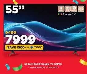 55-Inch QLED Google TV-55PBK