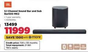 5.1 Channel Sound Bar and Sub Bar500 MK2