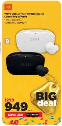 Wave Buds 2 True Wireless Noise Cancelling Earbuds