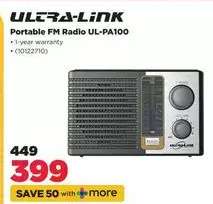 ULTRA-LINK Portable FM Radio UL-PA100