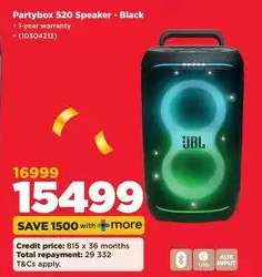 Partybox 520 Speaker - Black