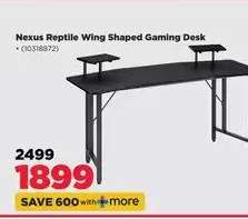 Nexus Reptile Wing Shaped Gaming Desk