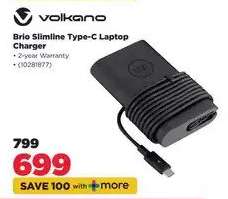 Volkano Brio Slimline Type-C Laptop Charger