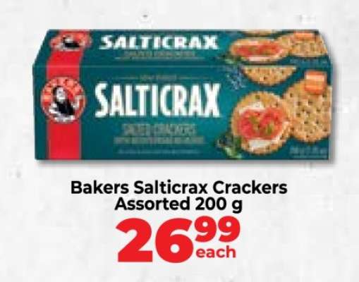 Bakers Salticrax Crackers Assorted 200 g