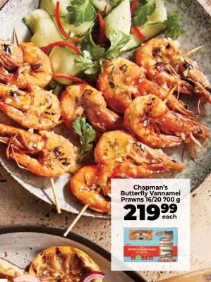 Chapman's Butterfly Vannamei Prawns 16/20 700 g