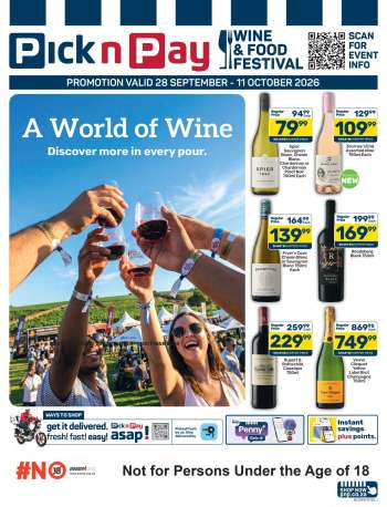 Pick n Pay Liquor catalogue  - 28/09/2026 - 11/10/2026.