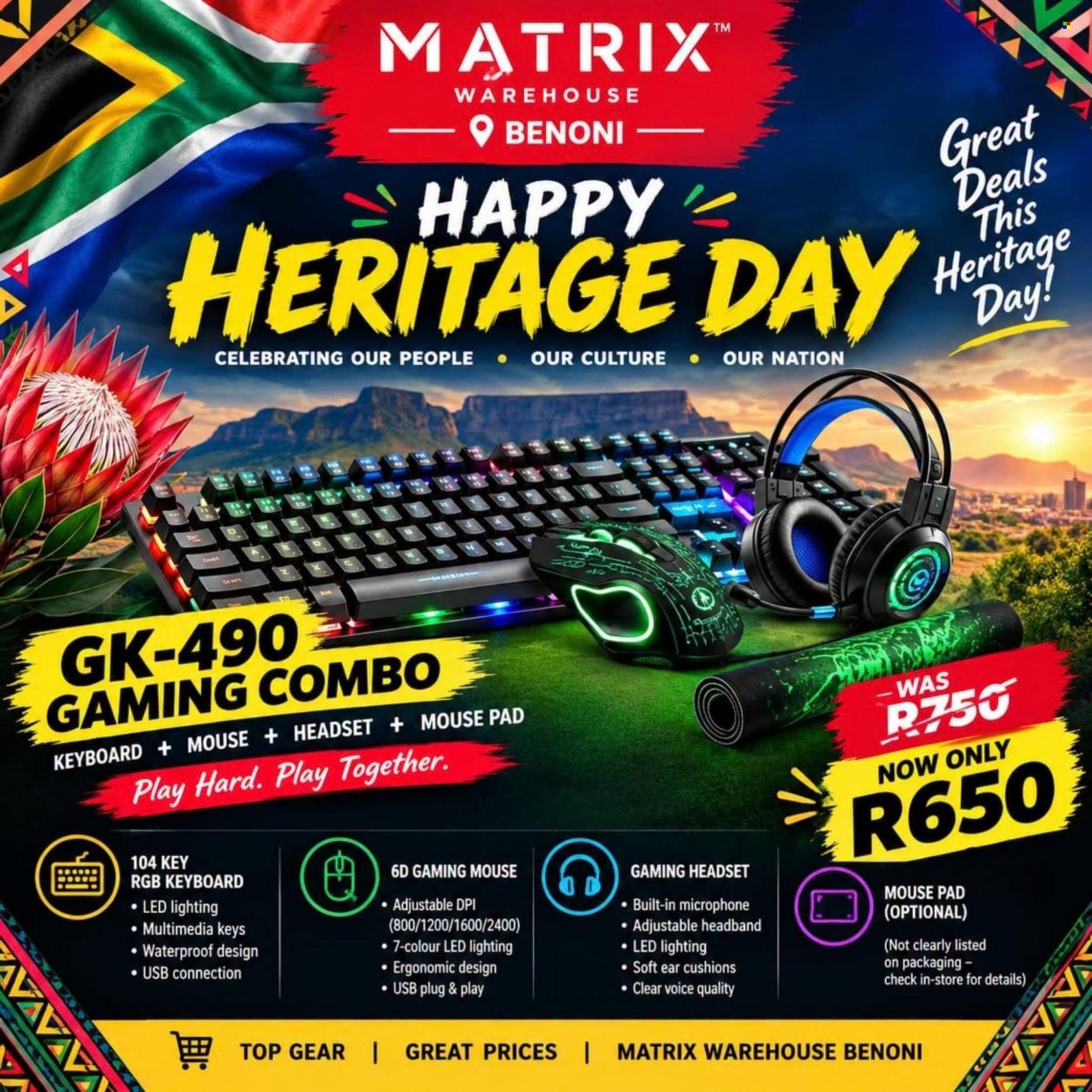 Matrix Warehouse specials. Page 1