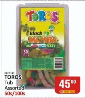 TOROS Tub Assorted 50s/100s