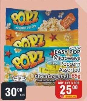 EASY POP Microwave Popcorn Assorted