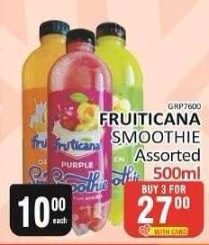 FRUITICANA Smoothie Assorted 500ml