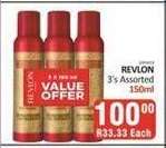 REVLON 3's Assorted 150ml