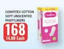 COMFITEX COTTON SOFT UNSCENTED PANTYLINERS
