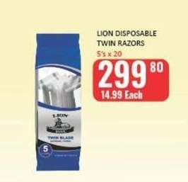 LION DISPOSABLE TWIN RAZORS
