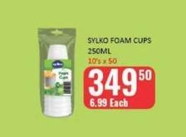 SYLKO FOAM CUPS